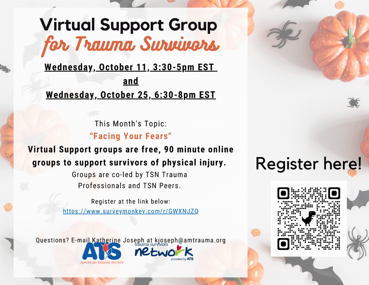Virtual Support Group for Trauma Survivors Trauma Burn Center
